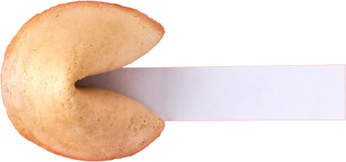 Galleta de la fortuna abierta
